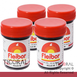 COLORANTE FLEIBOR ROJO M PASTA 15GR x 4